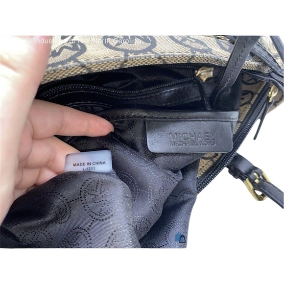 Michael Kors Black and Brown Logo Tote - Picture 3 of 6